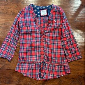 Cute ruffled Abercrombie flannel